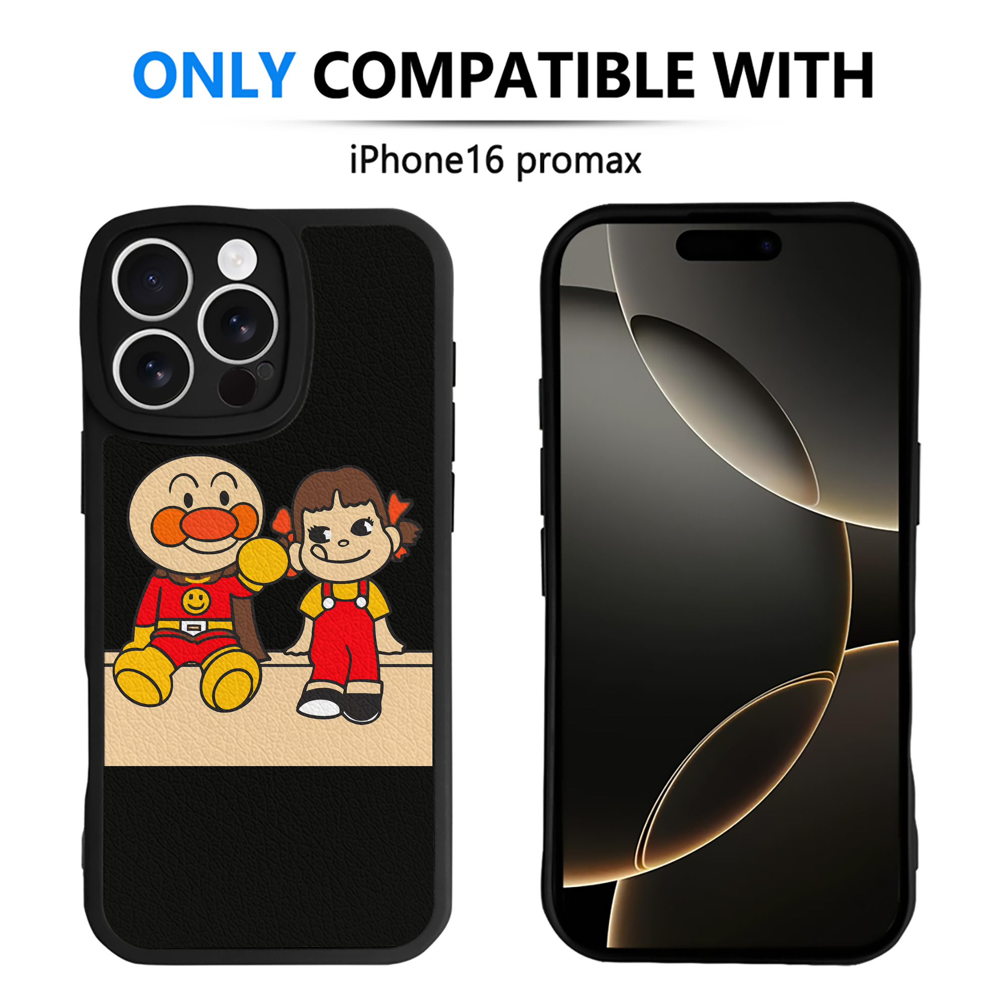 （画像用） アンパンマン Anpanman 【iPhone 16シリーズ対応】シリコンスマホケース（レザー調） 材質：シリコン